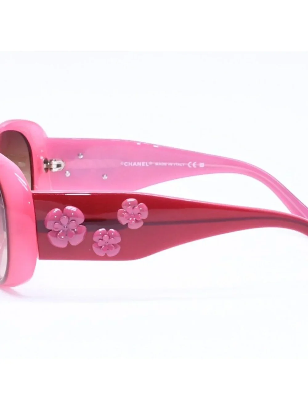 Chanel Sunglasses Eyewear CC Logo Camellia Pink